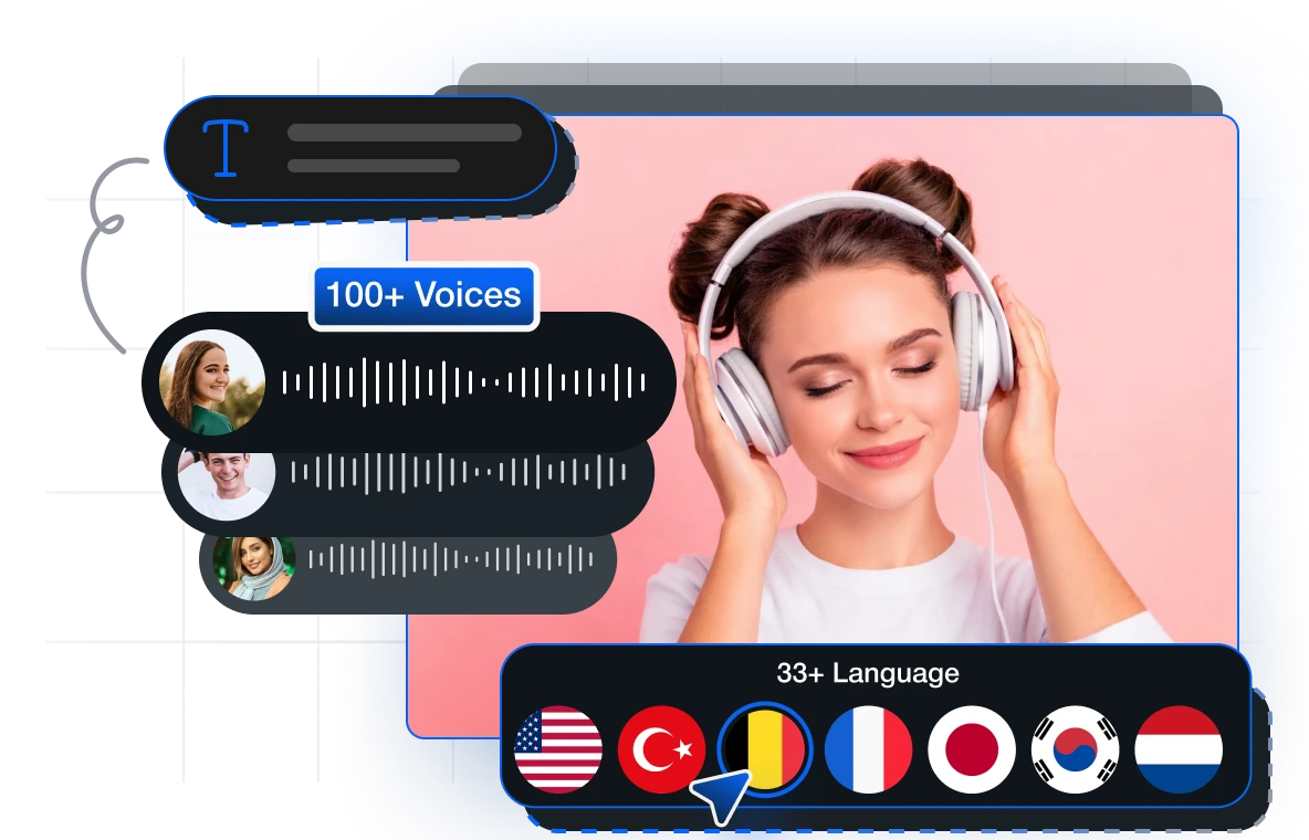 Choose from 100+ human-like AI voices