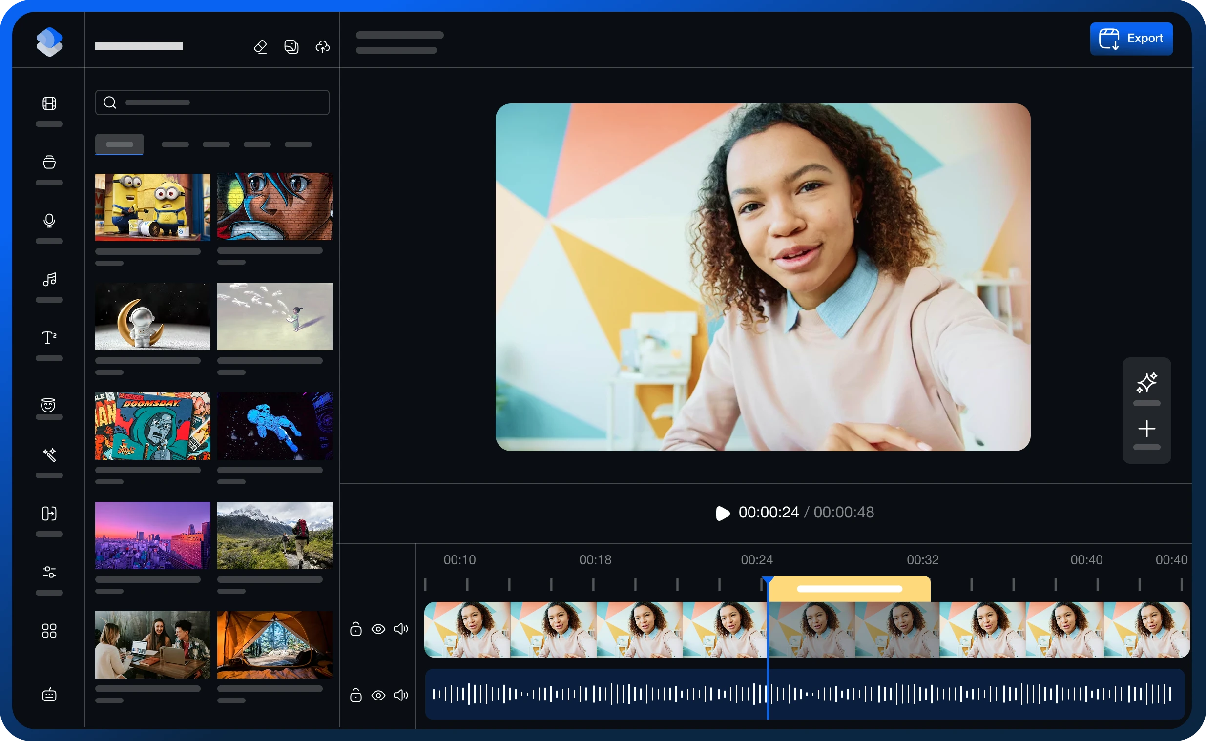 Professional Video Editor Interface